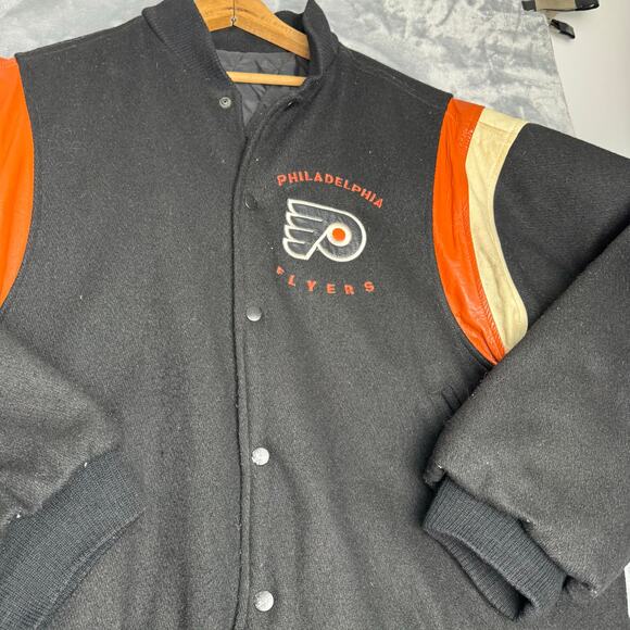 Vintage 90s Philadelphia Flyers Men’s NHL Wool Leather Varsity Jacket L USA - Picture 8 of 8